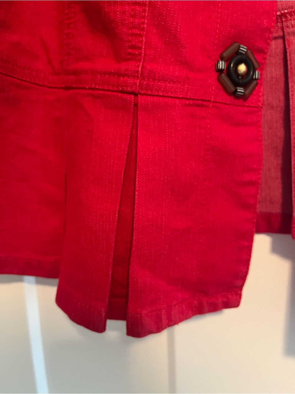 Ruby Red Jacket with Decorative Buttons - Picture 5 of 10